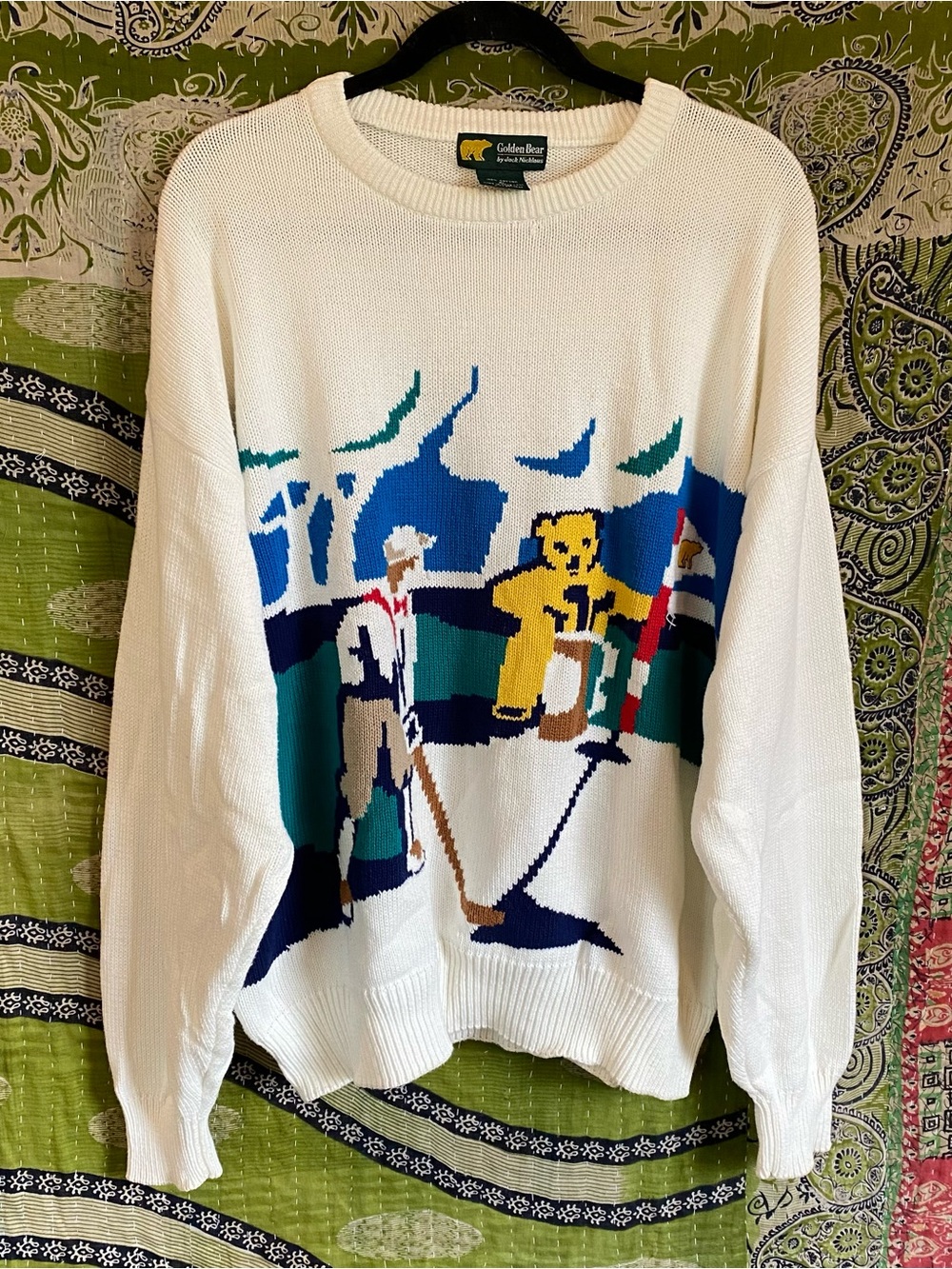 RARE Vintage Golden Bear by Jack Nicklaus Golf Sweater Extra Large Grandpacore